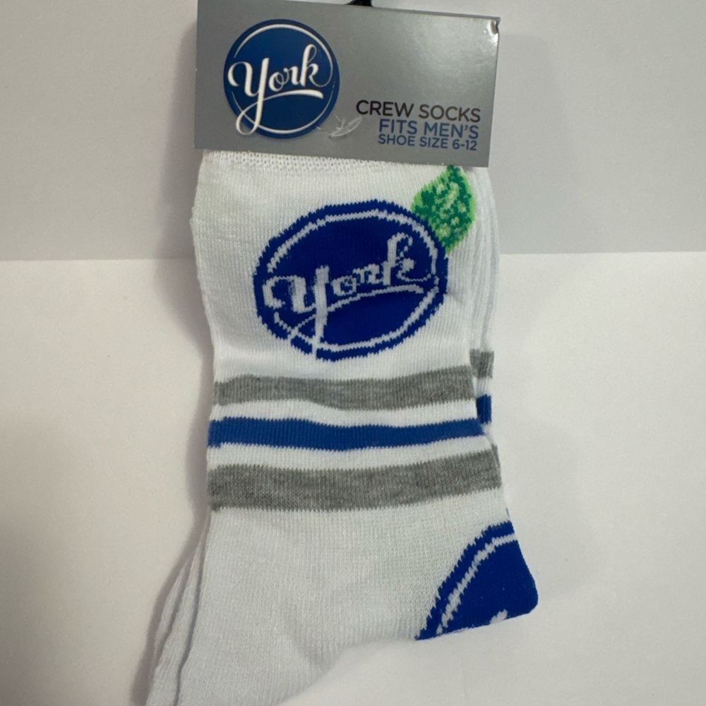 Men's Crew Socks - White and Gray